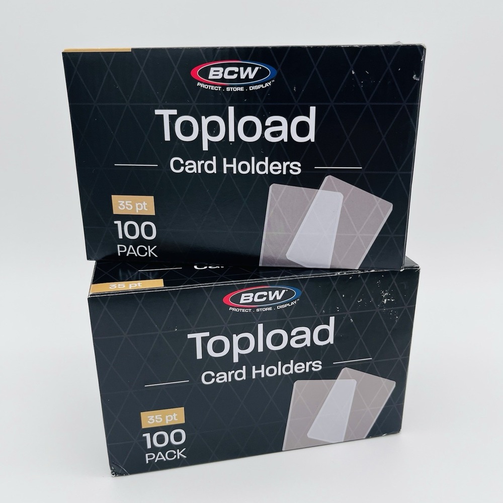 BCW TOPLOAD CARD HOLDERS | 100PC PACK | 35PT | BRAND NEW & SEALED | 2 BOXES 200